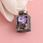 Fancy Alloy Perfume Bottle Charm Beads with Heart and Rhinestones 2pcs 29