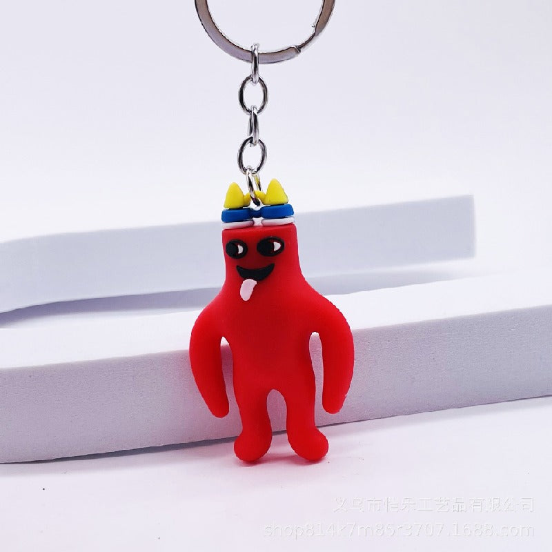 Soft Rubber Cartoon Monster Keychain Colorful Garten Of Banban Plush 10