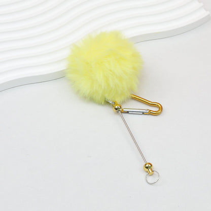 Beadable Ball Top Climbing Buckle Metal Plastic Colorful 14.5cm - Yellow