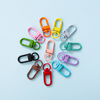 Colorful Zinc Alloy Keychain Hooks 33mm Baking Painted 50pcs