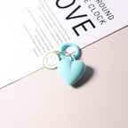 Resin Heart Smiling Face Keychain Pastel Colors Cute Charm 11