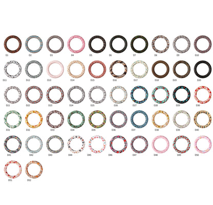 65mm Silicone Beads Printed Designs Vibrant Colors 5
