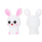 Silicone 3D Focal Beads Rabbit Pink Ears Front Facing