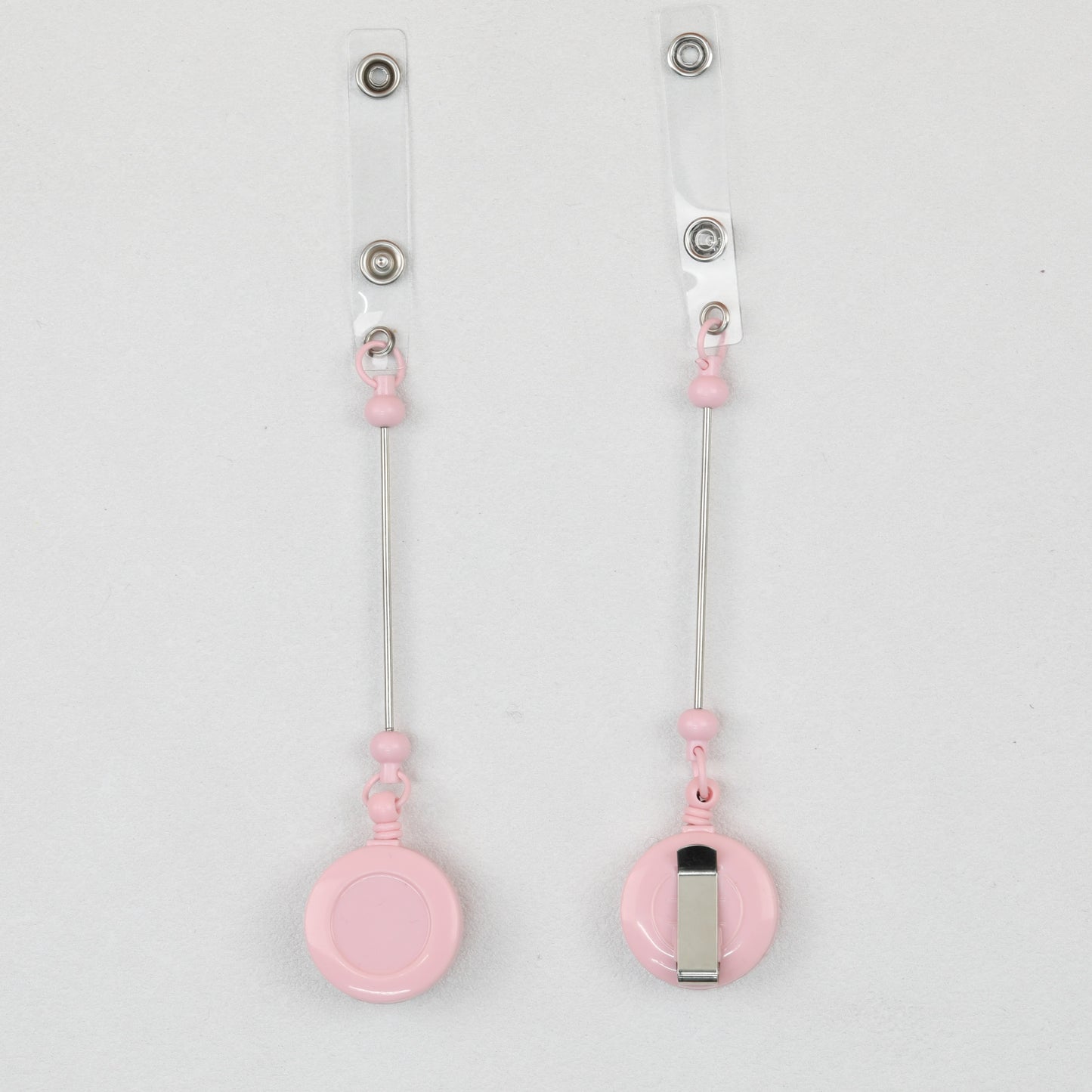 Beadable Badge Reels Retractable ID Keychain Clip
