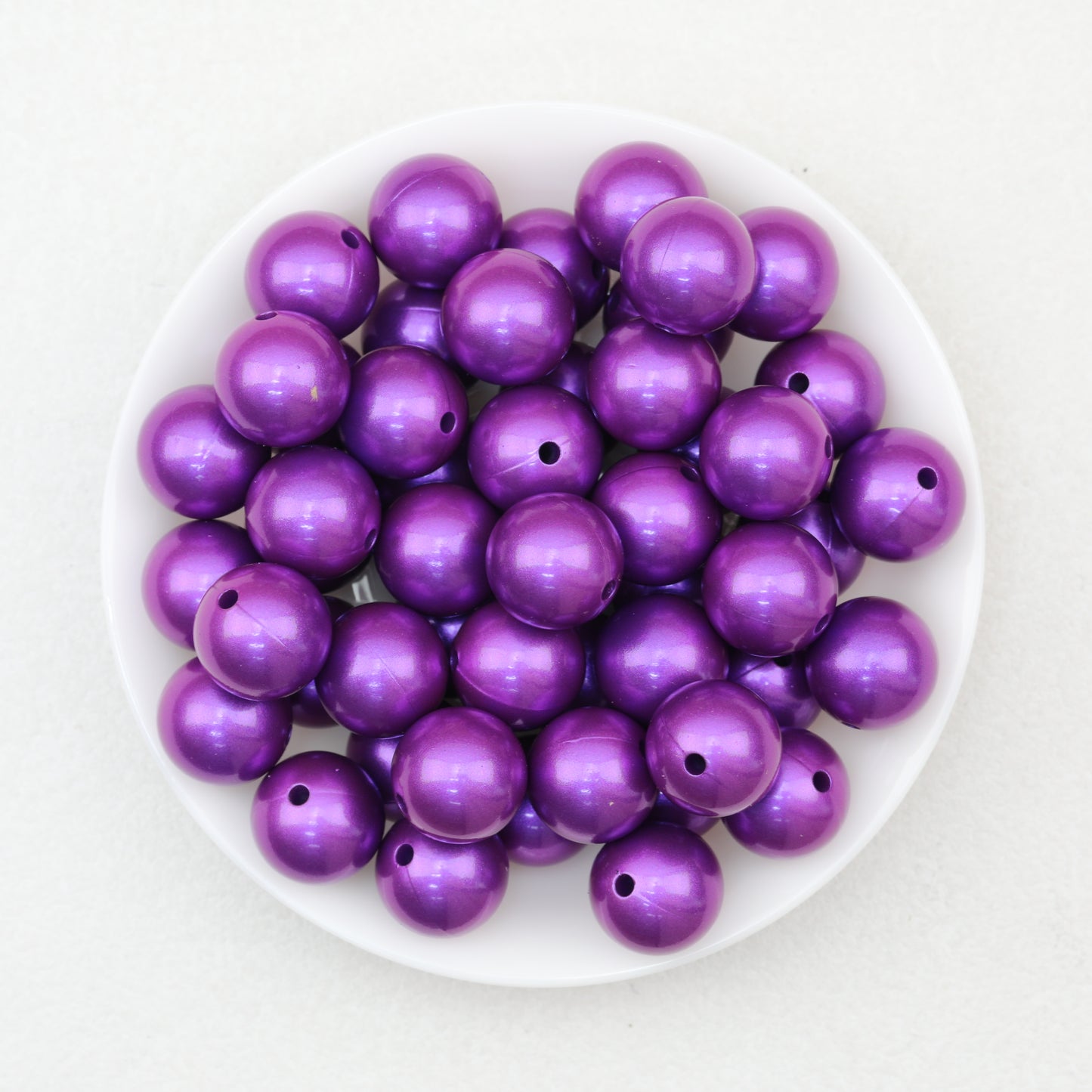 Metallic 15mm Round Silicone Beads 50pcs 10