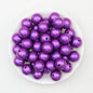 Metallic 15mm Round Silicone Beads 50pcs 10