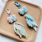 Acrylic Feather Keychain Iridescent Pastel Butterfly Charm 4