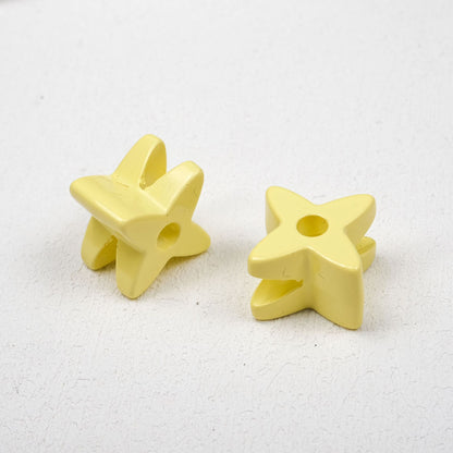 Glossy Clover Shaped Acrylic Beads 25x24x14mm Hole 6mm 20pcs 7
