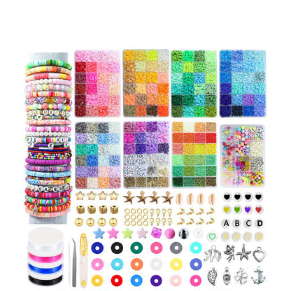 Heishi Clay Beads 6mm Polymer Colorful Matte Doughnut 1 Strand 19