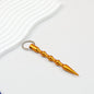 Self Defense Keychain Alloy Aviation Aluminum Bamboo Design - gold