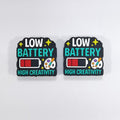 Silicone Focal Beads Low Battery High Creativity Blue Text Palette 20pcs