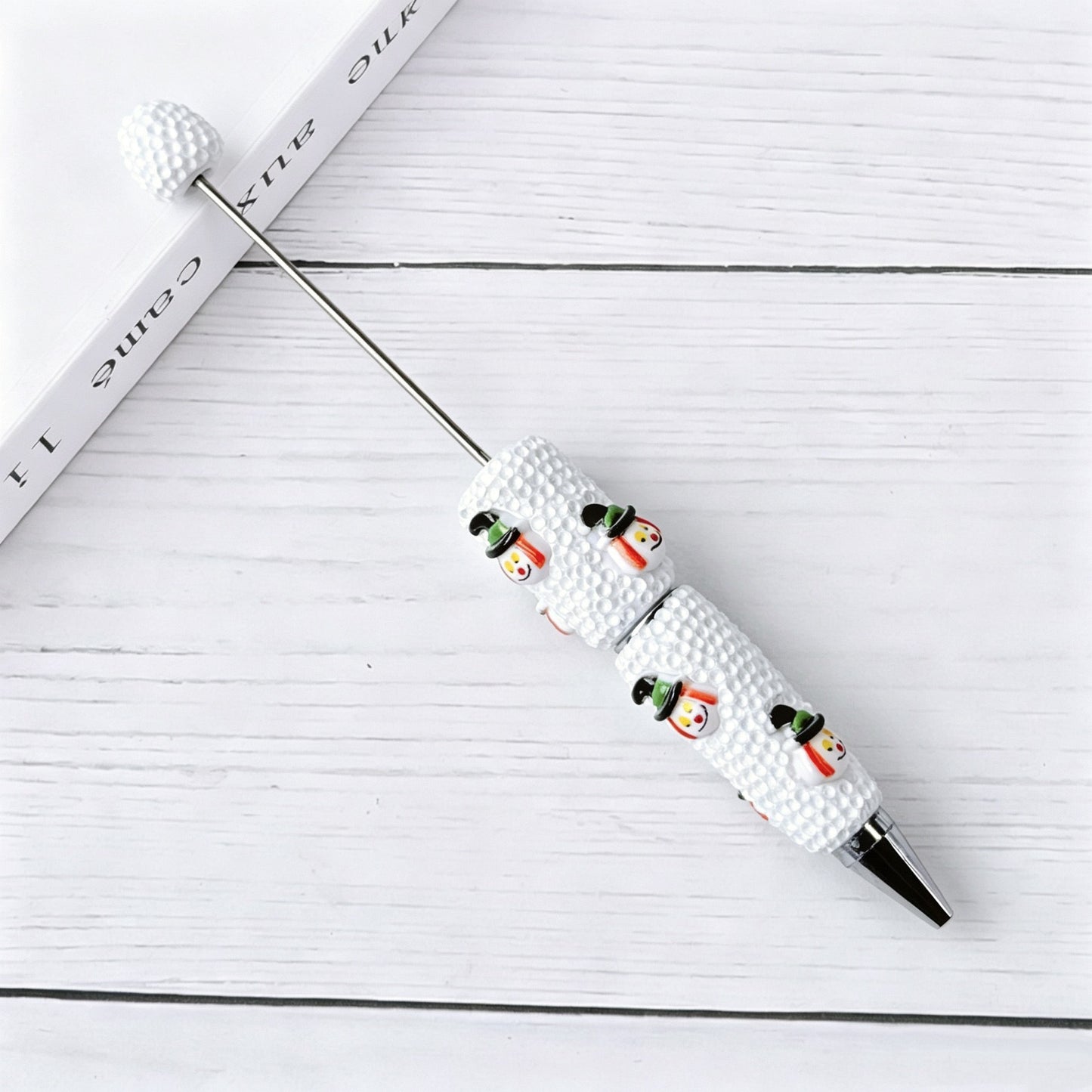 Beadable Halloween Pen with Pumpkin Ghost and Skull Designs 17