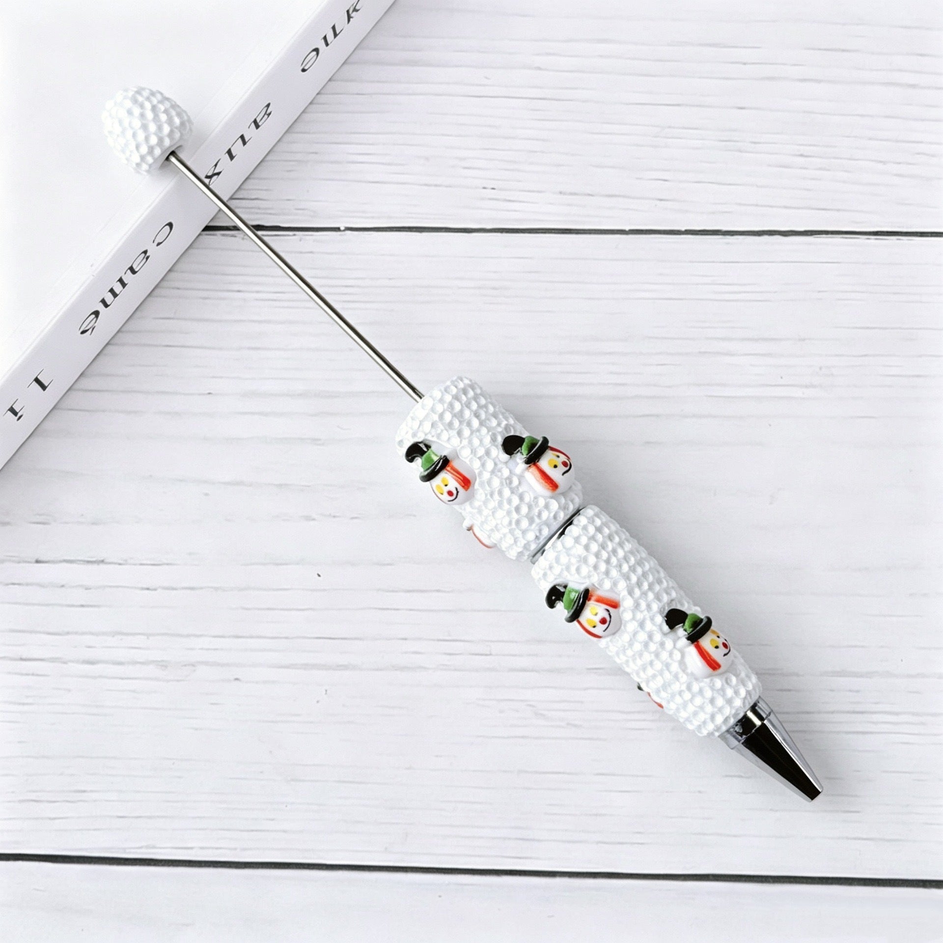 Beadable Halloween Pen with Pumpkin Ghost and Skull Designs 17