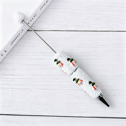 Beadable Halloween Pen with Pumpkin Ghost and Skull Designs 17