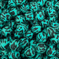 15mm Silicone Beads Leopard Print Multicolor Printed Design 50pcs 5