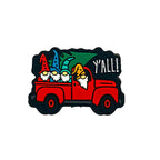 Silicone Focal Beads Christmas Gnome Vintage Red Truck with Y'all Text 20pcs