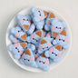Cute Ice Cream and Animal Silicone Focal Beads 20 pcs - Blue