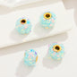 Fabric Glitter Sequin Spacer Beads 16mm 50pcs 15