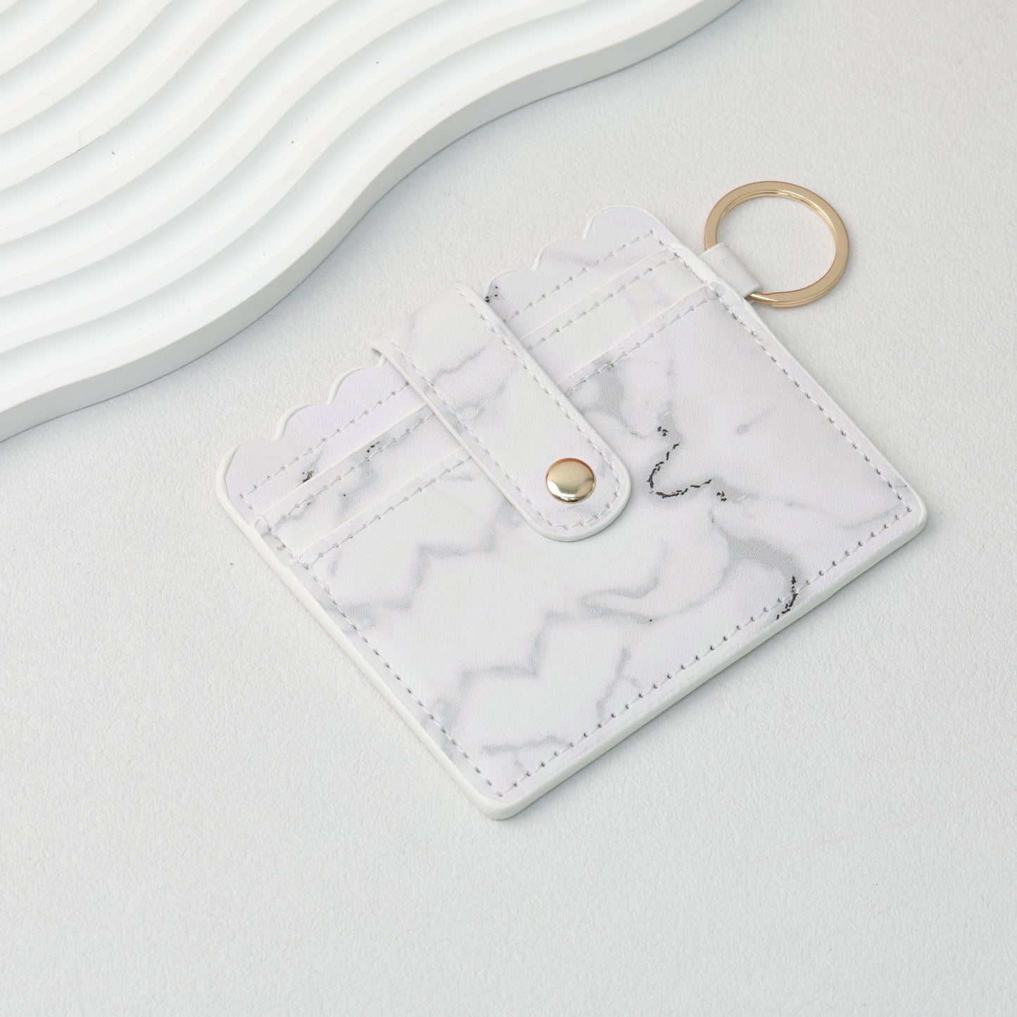 PU Card Holder Keychain Multi Patterned