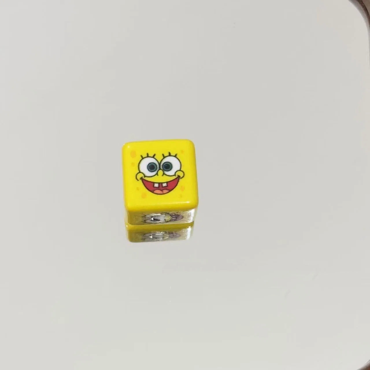 Spongebob Square Acrylic Square Beads 16mm Vibrant Cartoon Faces 10pcs 7
