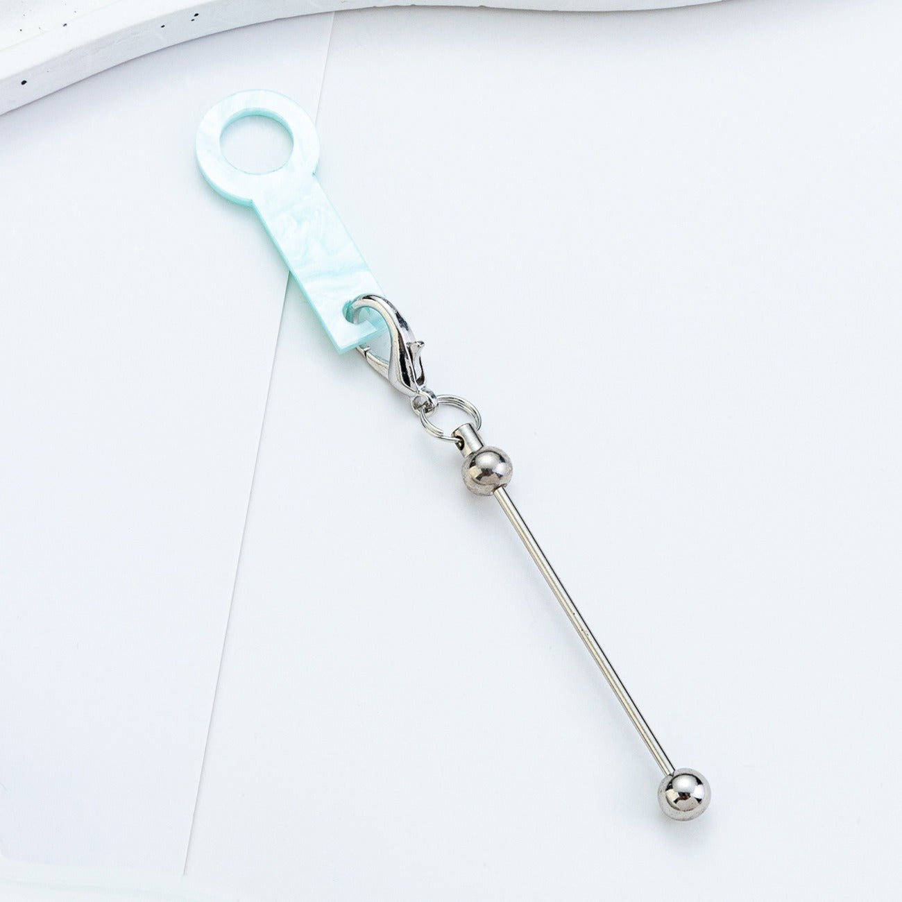 Beadable Cup Charms Glitter Marble Texture