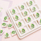 Christmas Square Acrylic Beads 16mm Gingerbread House Design 10pcs 6