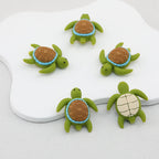 3D Turtle Green Silicone Focal Beads 20pcs