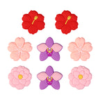 Floral 3D Silicone Focal Beads Assorted Flower Shapes 20pcs 8