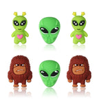 Silicone 3D Focal Beads Alien Bigfoot Green Alien Head 20pcs
