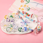 Hand Painted Wind Chimes Acrylic Beads 16mm Transparent Colorful 10pcs 3