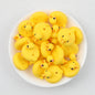 Yellow 3D Duck Silicone Focal Beads 20 pcs