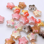 Wrinkle Texture KT Star Acrylic Beads 20mm Mixed 100pcs 4