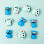 Silicone 3D Focal Beads Little Monster Bright Eyes Quirky Expressions 20pcs 14