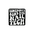 Silicone Focal Beads Nail Tech Square Letter Bold Typography 20pcs 2