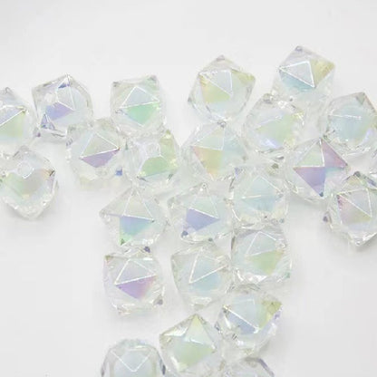 Faceted Acrylic Beads 16mm Diamond Shape Rainbow Assorted 200pcs 8