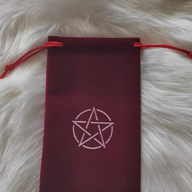 Tarot Card Velvet Drawstring Bags Celestial Esoteric Design 5pcs 18x11.5cm 20