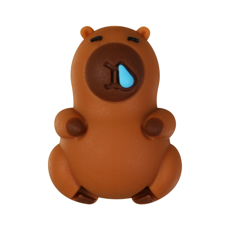 3D Animal Silicone Focal Beads Llama Cow Capybara 20pcs 10