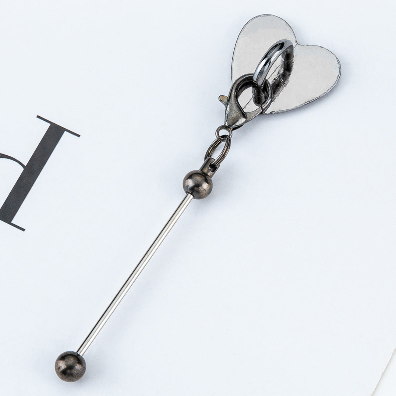 Beadable Metal Cup Charms Heart-shaped