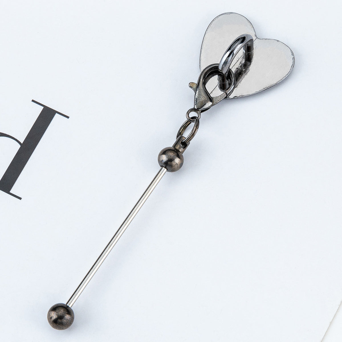 Beadable Metal Cup Charms Heart-shaped