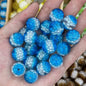 Dual Color Imitation Pearl Waxberry Resin Beads 16mm Glossy Bubblegum 10pcs 5