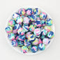 15mm Round Colorful Printed Silicone Beads 50pcs 3