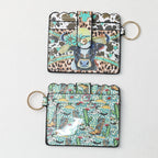 PU Card Holder Keychain Multi Patterned