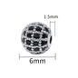 Fancy Zirconia Paved Brass Round Beads 6mm 8mm 10mm 30pcs 4