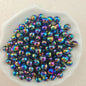 Plating Round Acrylic Beads 12mm Iridescent Transparent 550pcs 18