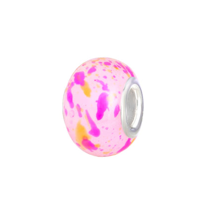 Resin Splash Ink Spacer Beads 14mm Large Hole 50pcs 7