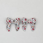 3D Printed Bow Shape Silicone Beads Colorful Pattern 10pcs - 1