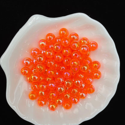 Plating Round Acrylic Beads 10mm Iridescent Transparent 950pcs 20