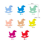 Silicone Focal Beads Trojan Horse Front View 20pcs