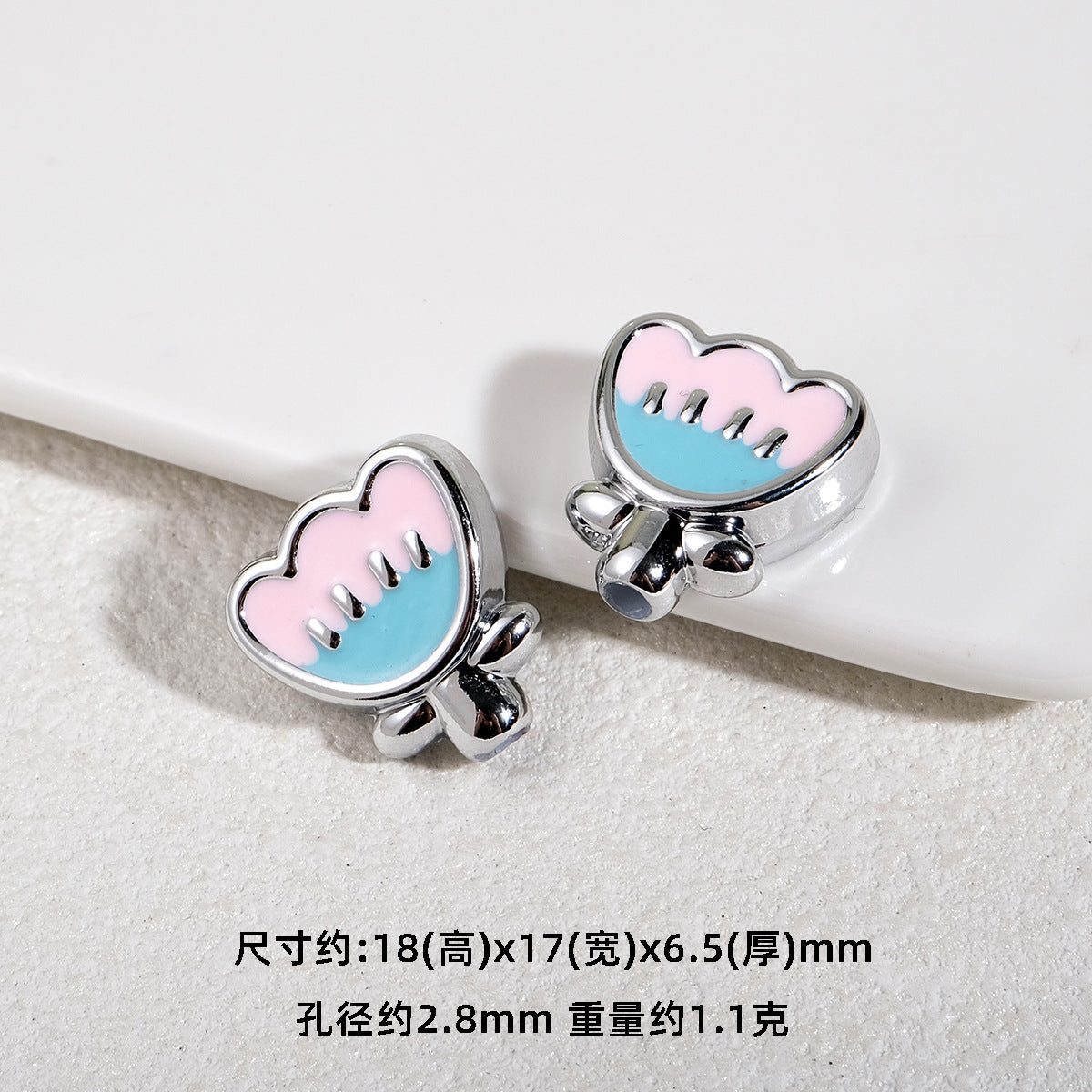 Tulip Shaped 18mm Enamel Acrylic Beads with UV Coating 20pcs 7