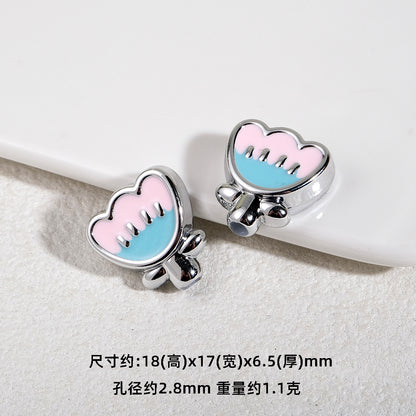 Tulip Shaped 18mm Enamel Acrylic Beads with UV Coating 20pcs 7